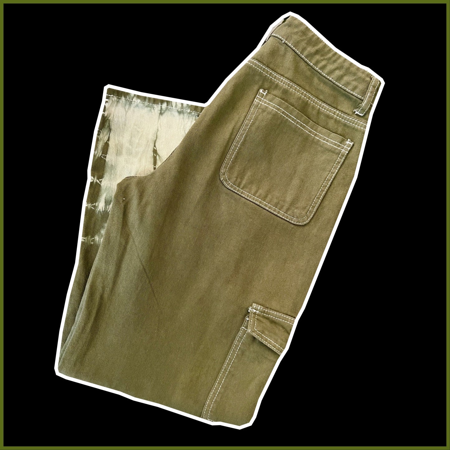 Olive Tie Dye Cargos