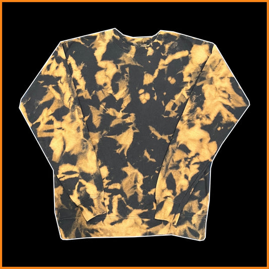Crumple Bleach Babe Crewneck - S