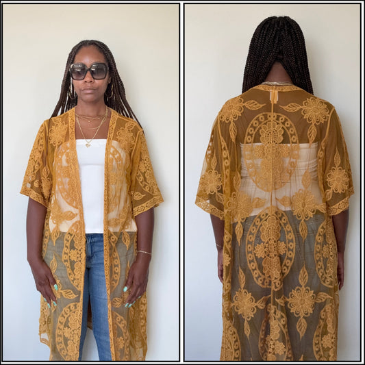 Hand Dyed Lace Cover Up