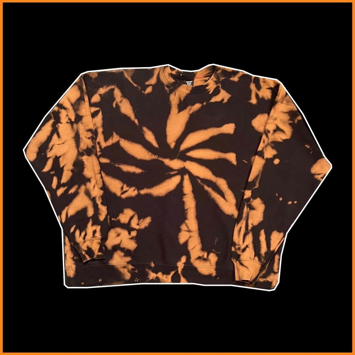 Spiral + Crumple Bleach Babe Crewneck - 2XL