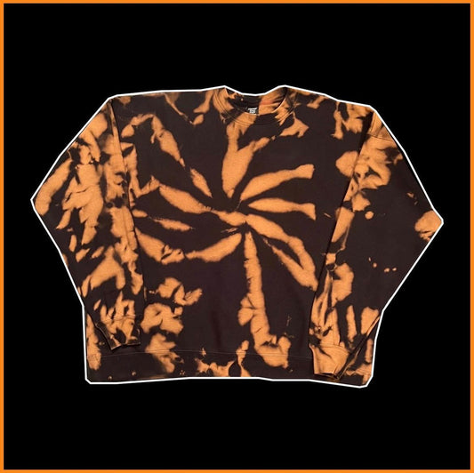Spiral + Crumple Bleach Babe Crewneck - 2XL