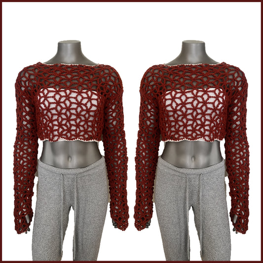 Flower Crop Sweater